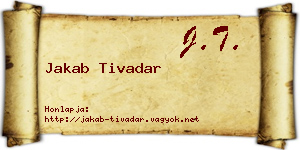 Jakab Tivadar névjegykártya